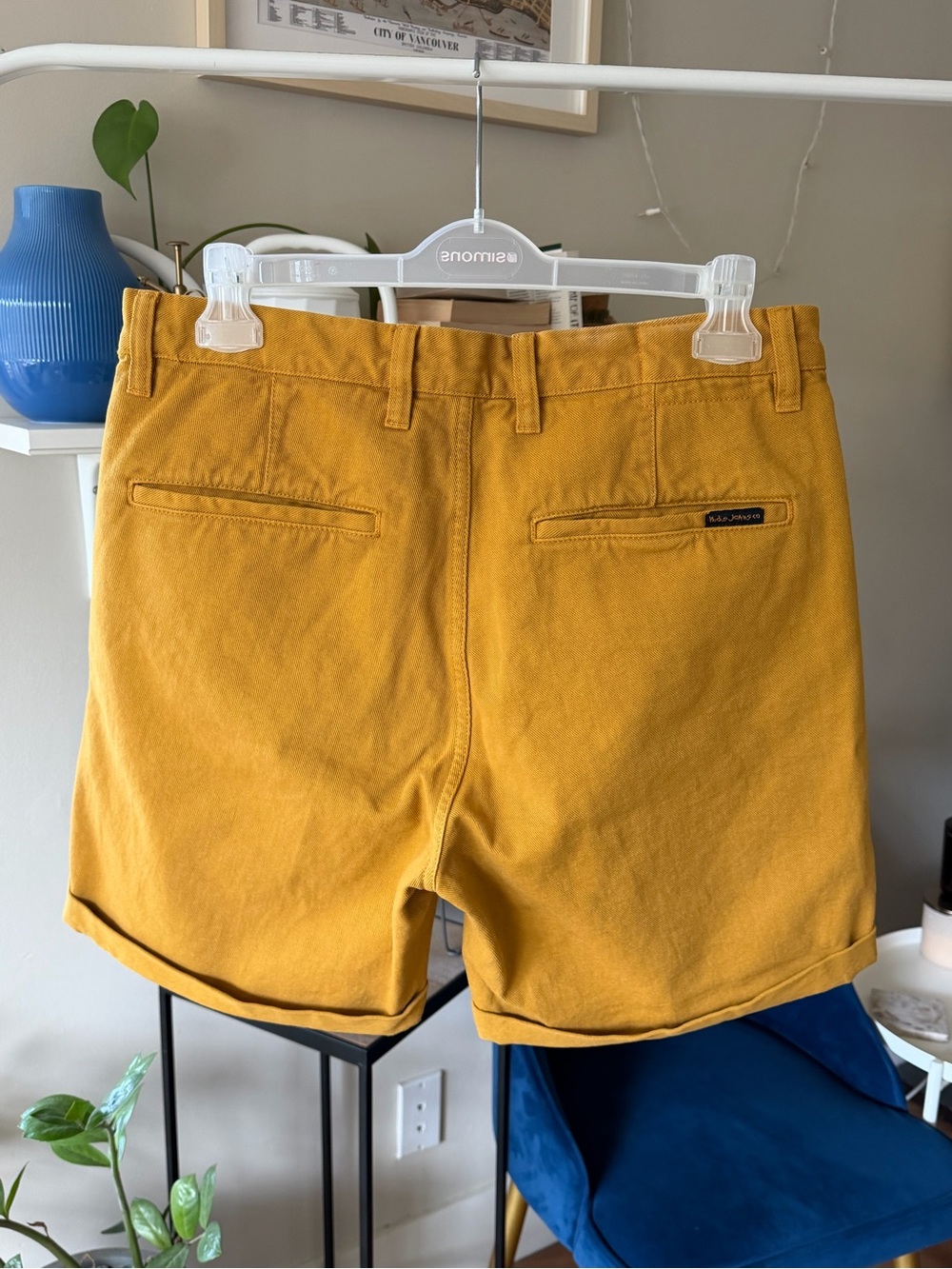 Nudie Jeans Luke Shorts Mustard Yellow